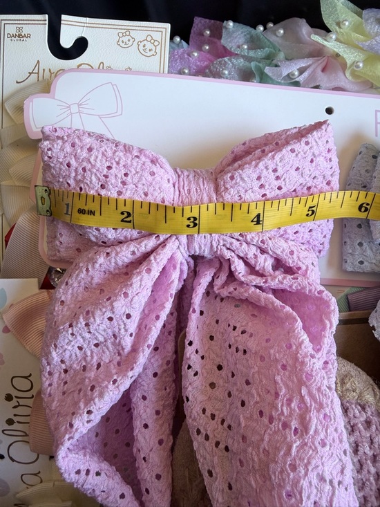 Hair clip bows fairy tails blue and pink - Picture 4 of 6